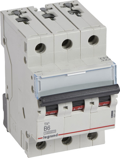 Legrand TX³ MCB automatsikring B6 3P 3M 10/10kA Legrand TX³ MCB automatsikring B6 3P 3M 10/10kA