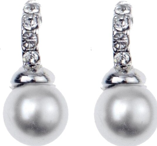 Snö Of Sweden Astrid Earring White 8mm