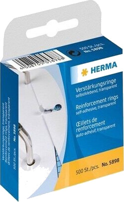 HERMA reinforcement ring - transparent (pack of 500) HERMA reinforcement ring - transparent (pack of 500)
