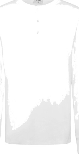 Filippa K Cotton Rib Henley WHITE L