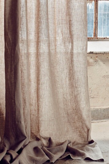 Lovely Linen   Gardin Lovely i vasket lin   Beige