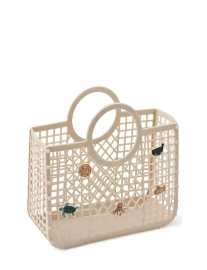Liewood Samantha Basket With Charms   Cream   ONE SIZE