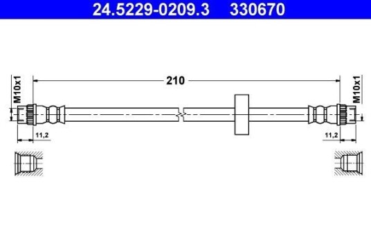 Bremseslange ATE 24.5229-0209.3 Bremseslange ATE 24.5229-0209.3