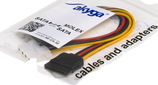 Akyga Strømadapter Sata Strøm Hann Til 4 Pin Intern Strøm Sata Strøm Hunn 15 Cm Akyga Strømadapter Sata Strøm Hann Til 4 Pin Intern Strøm Sata Strøm Hunn 15 Cm