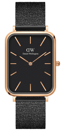 Daniel Wellington DW Klokke Quadro Pressed Ashfield 29x36.5mm Roségull