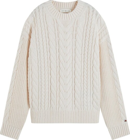 Tommy Hilfiger Heavy Cotton Cable Sweater   Cream   176