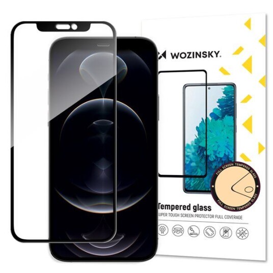 Wozinsky Herdet Skjermbeskytter for iPhone 14 Plus og 13 Pro Max - Case Friendly, Svart Kant