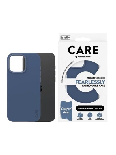 CARE by PanzerGlass Fashion MagSafe-deksel Coronet Blå for iPhone 16 Pro Max