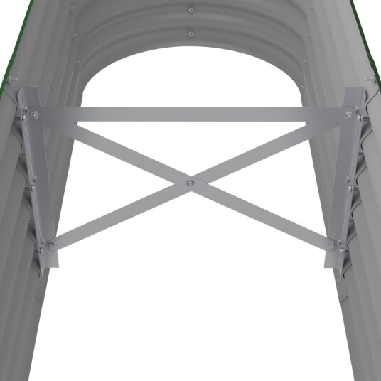vidaXL Plantekasse pulverlakkert stål 152x40x36 cm grønn
