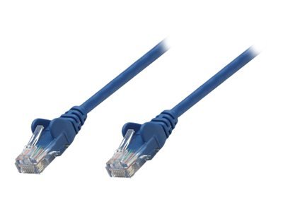 Intellinet Network Patch Cable Cat5e 3M Blue Cca U/Utp Pvc Rj45 Gold Plated Contacts Snagless Booted Lifetime Warranty Polybag Koblingskabel Rj-45 Hann Til Rj-45 Hann 3 M Utp Cat 5E Formstøpt Uten Hindringer Blå