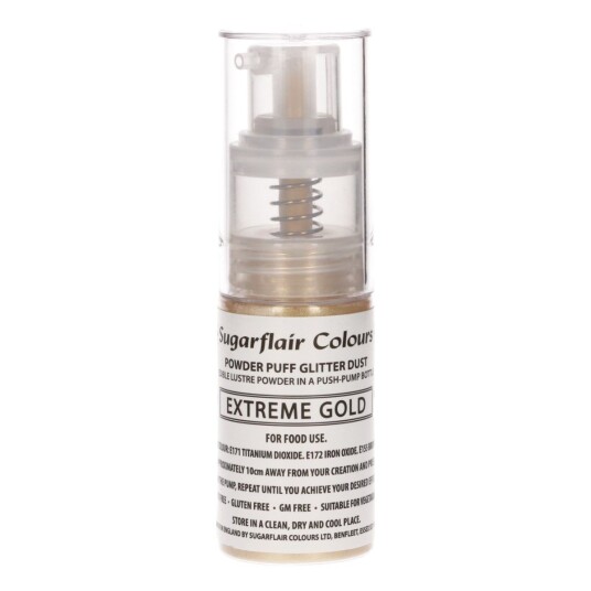 Sugarflair Glitterspray Extreme Gold 10g 