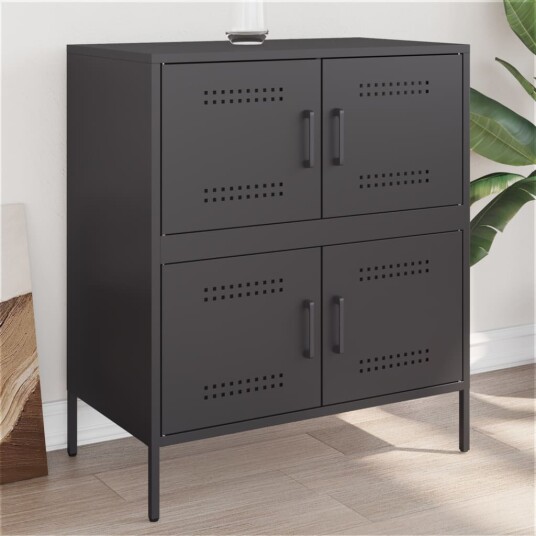Skjenk svart 68x39x79 cm stål 8721102389146
