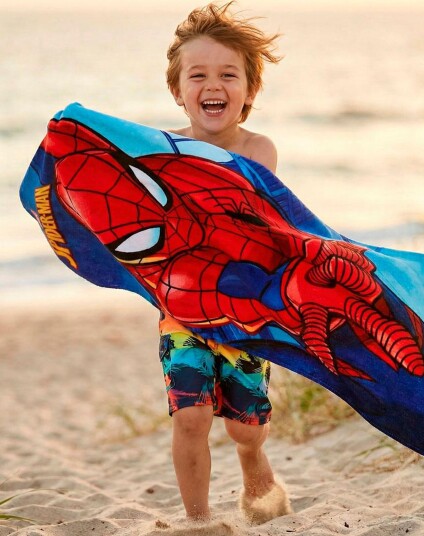 Marvel Spider Man Strandhåndkle Blå