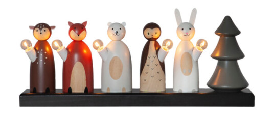 Star Trading Forest Friends Adventsstake 19 cm Multifarget med E10 sokkel