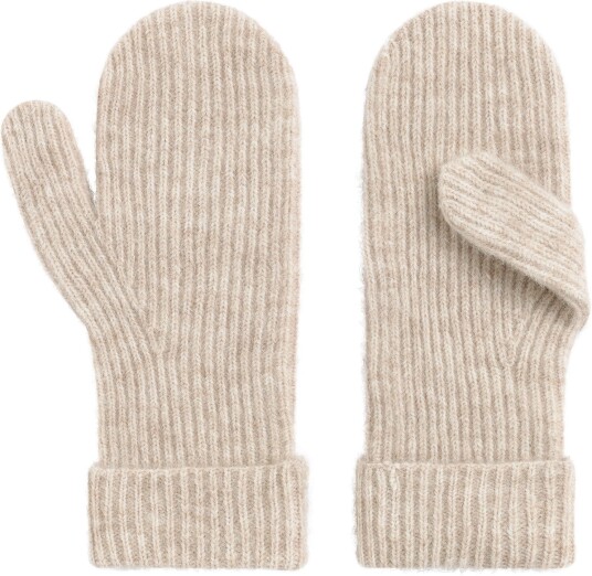 Lun Wear ullvotter ribbestrikk beige 1 par