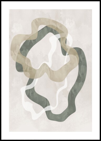 Flowing Earthy Abstract Plakat / 70x100