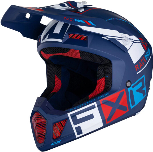 FXR Clutch CX Pro MIPS Motocross Hjelm XL Hvit Rød Blå FXR Clutch CX Pro MIPS Motocross Hjelm XL Hvit Rød Blå