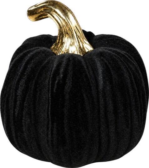 Gresskar Halloween i Velur Svart/Gull Liten