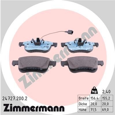 Bremseklosser ZIMMERMANN 24727.200.2 Bremseklosser ZIMMERMANN 24727.200.2
