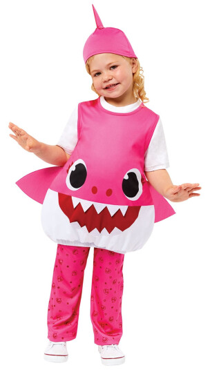 Amscan EU Baby Shark Rosa Barn Karnevalskostyme X-Small Amscan EU Baby Shark Rosa Barn Karnevalskostyme X-Small