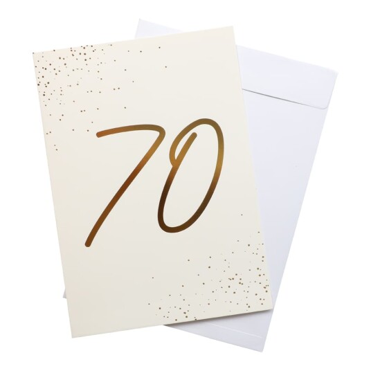 70 År Kjempestort Gratulasjonskort med Konvolutt i A4 Format
