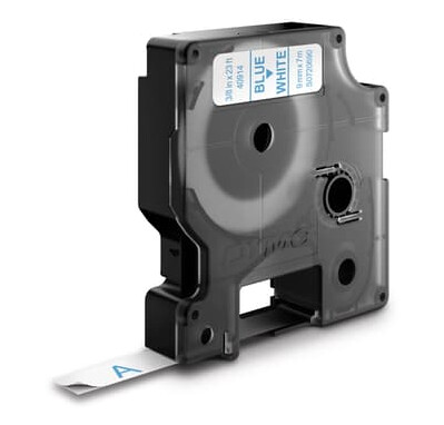Dymo Tape D1 9mm Blå/hvit