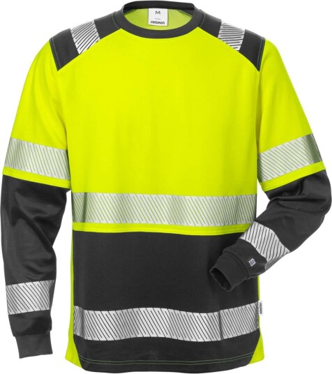Fristads T-Shirt Lång Ärm 7457 Thv Klass 2 Varselgul/svart Xl