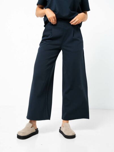 Ichi Kate Wide Pant Blå XS