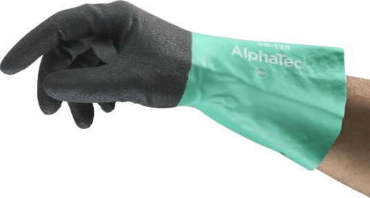 Ansell AlphaTec 58-128 Kjemikaliehanske nitril, flosset 7, Klær