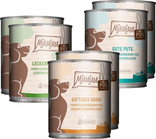 Mjamjam Våtfôr Ren Kjøttnytelse Mixpakke I 3 Sorter 6 X 800 G Mjamjam Våtfôr Ren Kjøttnytelse Mixpakke I 3 Sorter 6 X 800 G