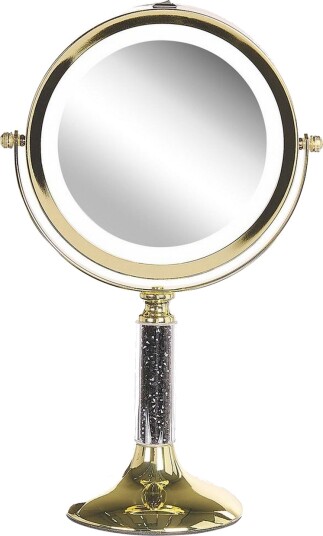 Sminkspegel Beliani Baixas Guld/svart GOLD\|\|Black