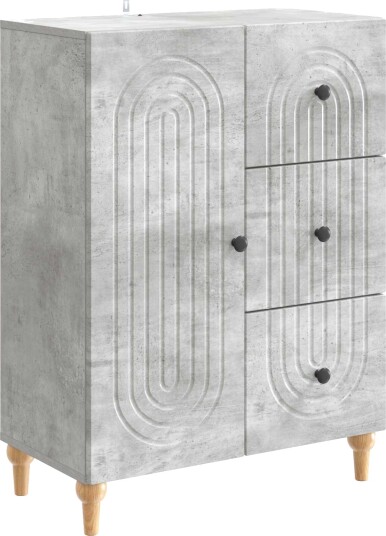 Serviesskap Betonggrå 66 x 34,5 x 90 cm Konstruert tre Serviesskap Betonggrå 66 x 34,5 x 90 cm Konstruert tre