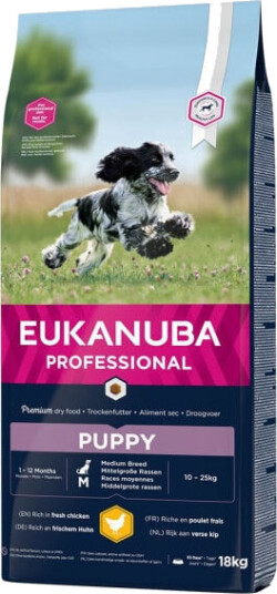 Eukanuba Hundefôr for Valp av Middels Stor Rase med Kylling 18 kg
