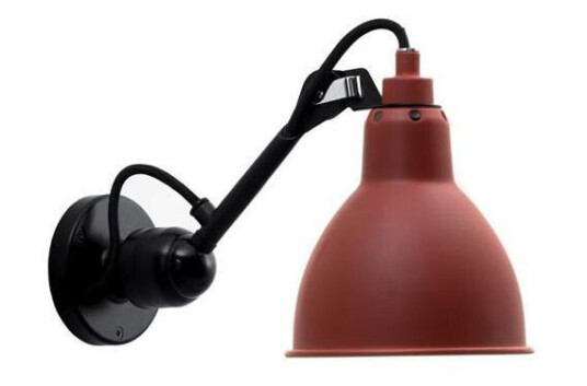 Lampe Gras N304 Vegglampe Matt Sort & Matt Rød Hardwired Lampe Gras N304 Vegglampe Matt Sort & Matt Rød Hardwired