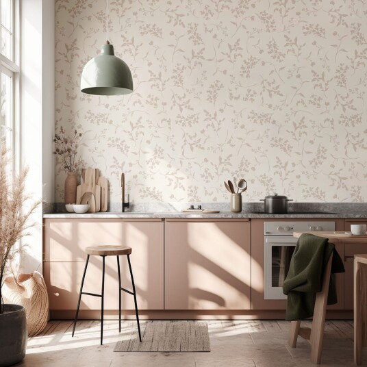 Blomster Mønster Tapet