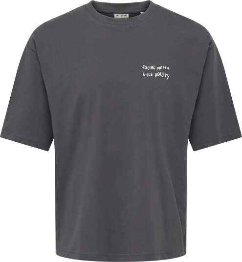 ONLY & SONS Onsaxel Scribble Boxy Fit Ss Tee Grey S