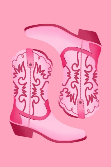 Plakat Rosa støvler