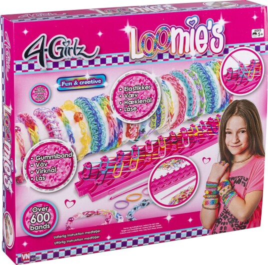 4-Girlz Loombands Armbåndsett Inkl. Vevemaskin Og Bruksanvisning