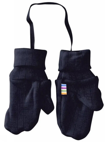 Votter med tommel i marineblå | Joha | Baby | Marineblå | størrelse 11/12 | 100% Merino Ull til