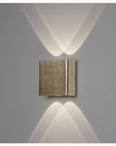 Konstsmide Chieri vegglykte messning 2x2W LED Konstsmide Chieri vegglykte messning 2x2W LED