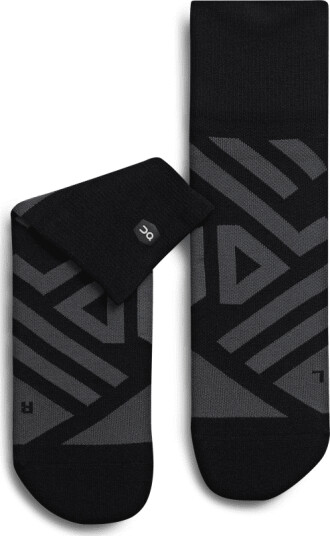On Women's Performance Mid Sock XL (44-45), Black/Shadow On Women's Performance Mid Sock XL (44-45), Black/Shadow