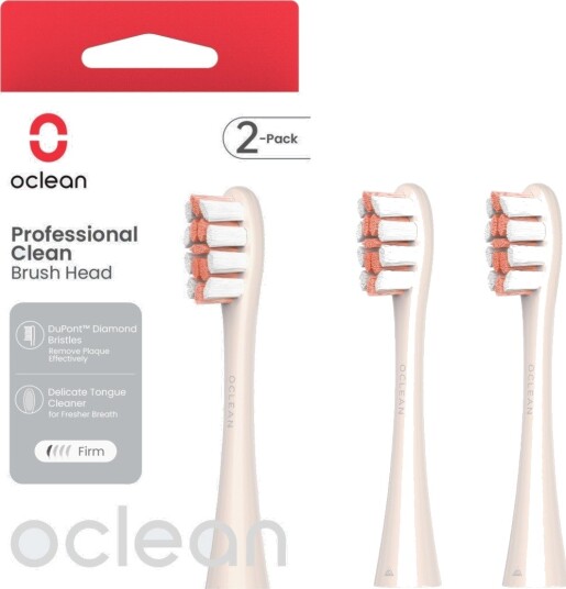 OCLEAN PROFESSIONAL CLEAN BØRSTEHODER 2 STK, GULL