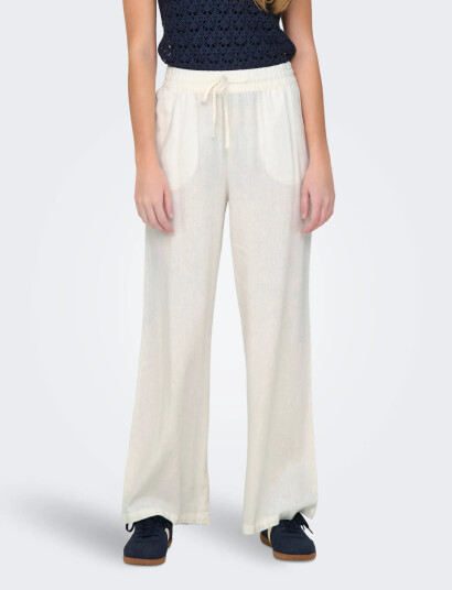 JDY Jdysay Hw Linen Wide Pant Wvn - White - M x 32 JDY Jdysay Hw Linen Wide Pant Wvn - White - M x 32