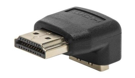 Goobay HDMI 90° Vinkeladapter M-F Gullbelagt svart