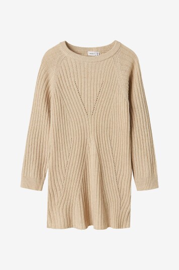 Name It Kjole NkfRikine LS Knit Dress PB Grå
