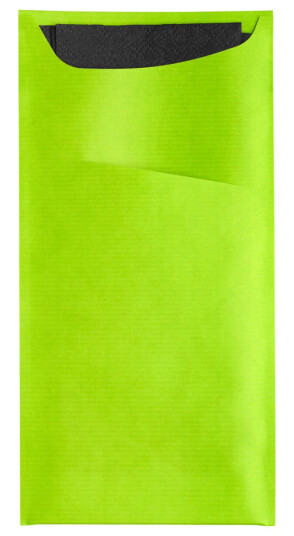 GARCIA DE POU Bestikk- og serviettlomme Besta; 11.2x22.5 cm (BxL); Kiwi; 100 Stykk / Forpakning