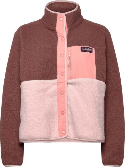 Superdry Colour Block Fleece Jacket   NUTMEG SPICE BROWN   8