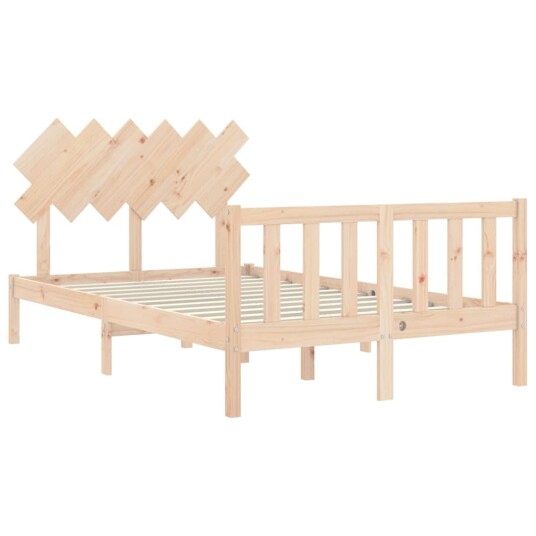 vidaXL Sengeramme med hodegavl 4FT small double heltre