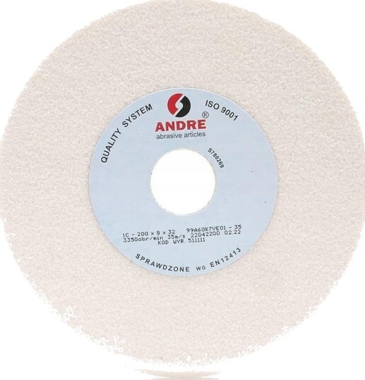 Profilert Slipeplate 200x8x32mm 99A60K7VE01-35 Hvit Type 1C Profilert Slipeplate 200x8x32mm 99A60K7VE01-35 Hvit Type 1C