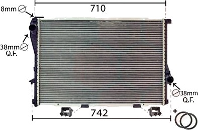 Radiator VAN WEZEL 06002233 Radiator VAN WEZEL 06002233